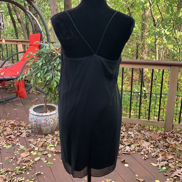 Jenny Hahn sheer black slip dress with beaded detail. - Picture 5 of 8